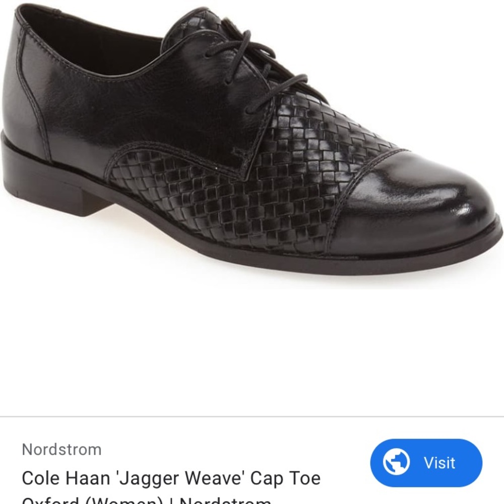 Cole has jagger weave capped toe oxford